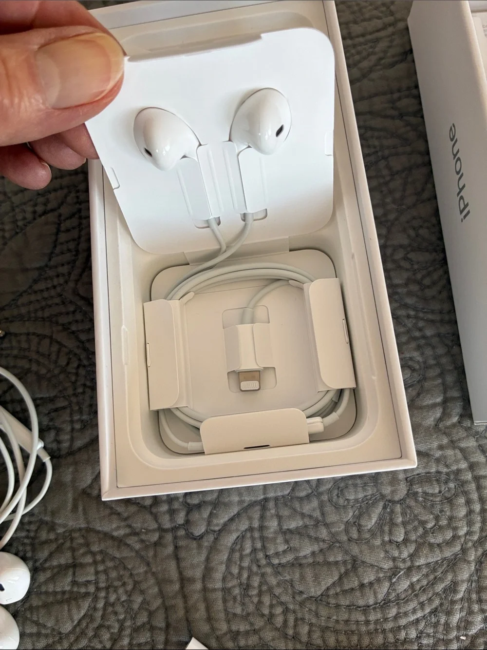 Apple White EarPods with Lightning to 3.5mm Adapter and Case